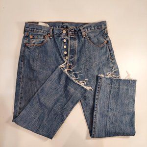 Levi's Men 34x27 501 Button Fly Jeans Straight Leg